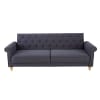 Ausziehbares 3-Sitzer-Sofa mit anthrazitgrauem Stoffbezug